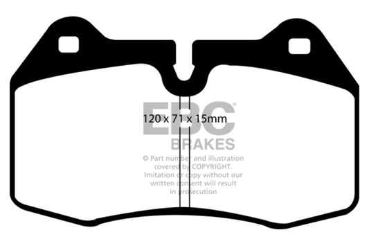 EBC 03-04 Infiniti G35 3.5 (Manual) (Brembo) Greenstuff Front Brake Pads - Graveyard Performance
