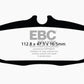 EBC 12 Ford Mustang 5.8 Supercharged (GT500) Shelby Bluestuff Rear Brake Pads
