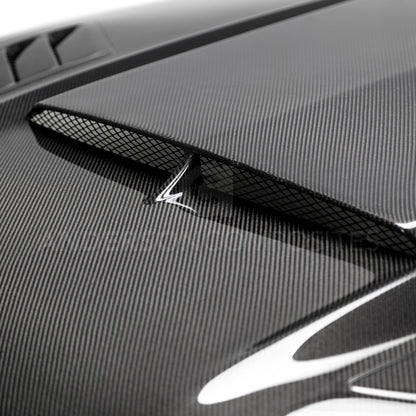 Anderson Composites 2018-2019 Ford Mustang Ram Air Double Sided Carbon Fiber Hood - Graveyard Performance