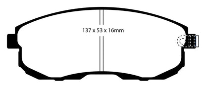 EBC 02-03 Infiniti G20 2.0 Redstuff Front Brake Pads - Graveyard Performance