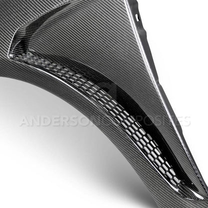 Anderson Composites 2016+ Focus Type-GR Vented Carbon Fiber Fenders .04in Wider (Pair) - Graveyard Performance