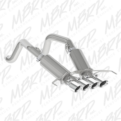 MBRP 14-19 Chevy Corvette V8 6.2L 3in T304 Dual Axle Back w/ 4in Quad Dual Wall Tips