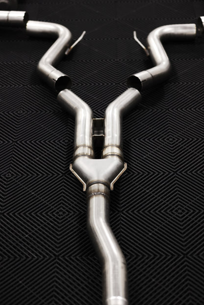 MBRP 18-22 Ford Mustang 2.3L Ecoboost 3in Cat-Back Exhaust w/ Quad Carbon Fiber SS Tips - T304 - Graveyard Performance