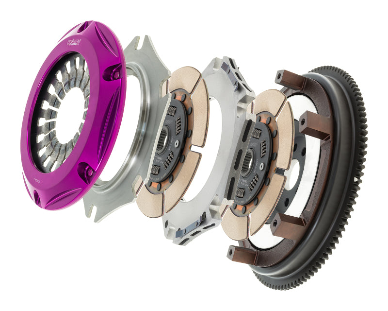 Exedy 1991-1992 Toyota Supra Hyper Twin Cerametallic Clutch Sprung Center Disc Pull Type Cover - Graveyard Performance