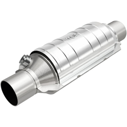 MagnaFlow Conv Univ 2in Inlet/Outlet Center/Center Round 11in Body L x 5.125in W x 15in Overall L - Graveyard Performance