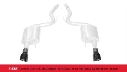 Corsa 2015-2025 Ford Mustang GT 3.0in Inlet / 4.5in Outlet Black PVD Tip Kit (For Corsa ExhaustOnly) - Graveyard Performance
