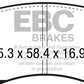 EBC 2022+ Subaru WRX 2.4T Greenstuff Front Brake Pads