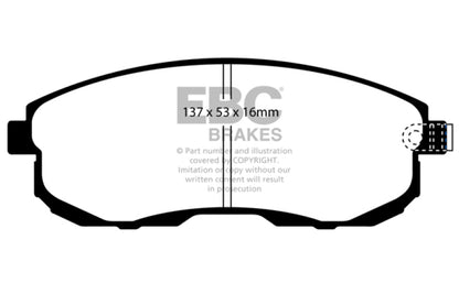 EBC 02-03 Infiniti G20 2.0 Redstuff Front Brake Pads - Graveyard Performance
