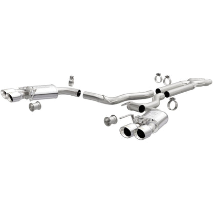 MagnaFlow SYS Cat-Back 2018 Ford Mustang GT 5.0L Competition Dual Exit Polished 4in Tips - Graveyard Performance