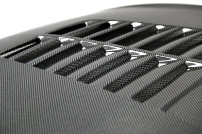 Anderson Composites 18-19 Ford Mustang Double Sided Type-GT5 Carbon Fiber Hood - Graveyard Performance