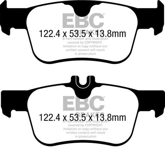 EBC 17-21 Honda Civic Hatchback Greenstuff Rear Brake Pads - Graveyard Performance
