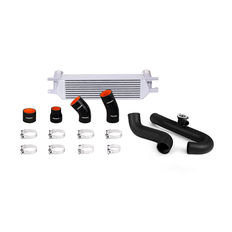 Mishimoto 2015 Ford Mustang EcoBoost Performance Intercooler Kit - Silver Core Wrinkle Black Pipes