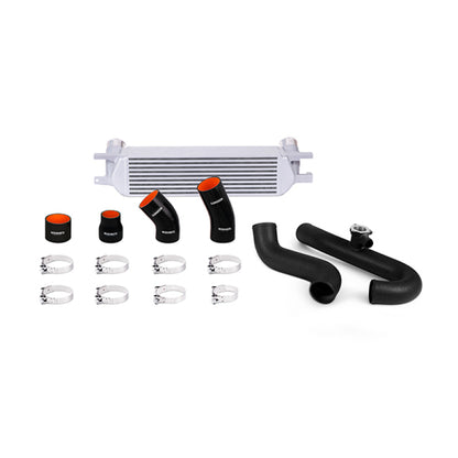 Mishimoto 2015 Ford Mustang EcoBoost Performance Intercooler Kit - Silver Core Wrinkle Black Pipes - Graveyard Performance