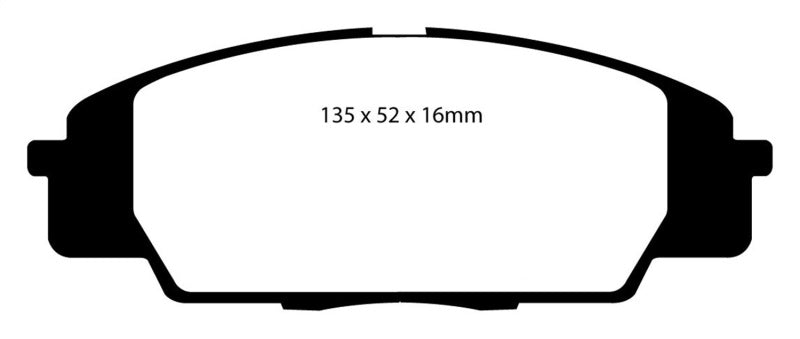 EBC 07-11 Acura CSX (Canada) 2.0 Type S Redstuff Front Brake Pads - Graveyard Performance