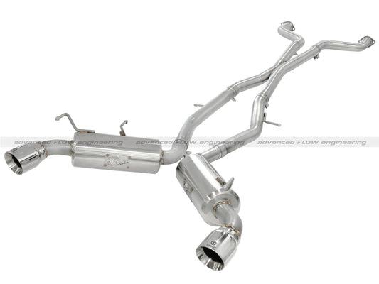 aFe Takeda 2.5inch SS Exhaust Cat-Back 09-13 Nissan 370Z V6 3.7L Polished Tips - Graveyard Performance