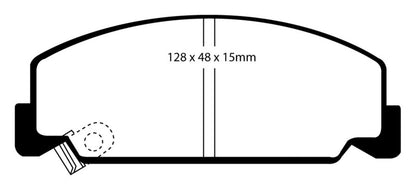 EBC 93-95 Honda Civic Coupe 1.5 DX Redstuff Front Brake Pads - Graveyard Performance