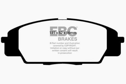 EBC 07-11 Acura CSX (Canada) 2.0 Type S Bluestuff Front Brake Pads - Graveyard Performance