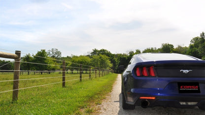 Corsa 2015-2017 Ford Mustang EcoBoost 2.3T Sport 3in Cat-Back Dual Rear Exit Black Tips - Graveyard Performance