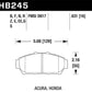 Hawk 94-01 Acura Integra (excl Type R)  HP+ Street Front Brake Pads