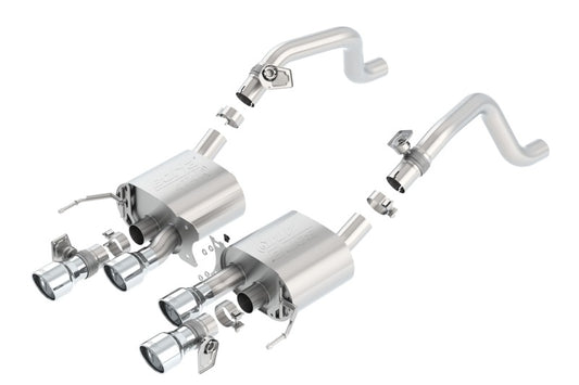 Borla 2014 Chevrolet Corvette C7 6.2L 8cyl ATAK Exhaust w/ NPP Dual Mode (rear section only) - Graveyard Performance
