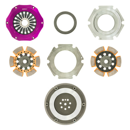 Exedy 96-06 Mitsubishi Lancer Evo (Gen 4-7) Hyper Twin Cerametallic Clutch Rigid Disc Pull Type - Graveyard Performance