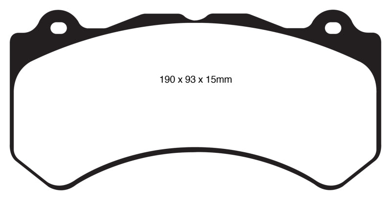 EBC 16+ Cadillac ATS-V 3.6 Twin Turbo Redstuff Front Brake Pads - Graveyard Performance