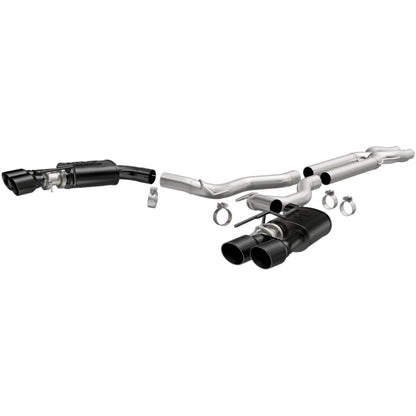 MagnaFlow SYS Cat-Back 2018 Ford Mustang GT 5.0L Competition Dual Exit Black 4in Tips - Graveyard Performance