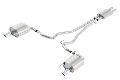 Borla ATAK Cat Back 15 Ford Mustang 3.7L V6 MT/AT 2.25in Pipe 4in Single Round Rolled Tips - Graveyard Performance