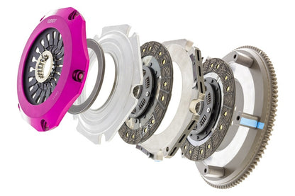 Exedy 96-06 Mitsubishi Evo 4-9 4G63T 2.0L Twin-Organic Clutch Kit - Graveyard Performance