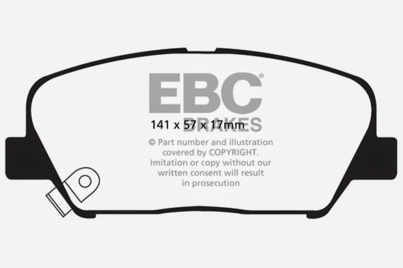 EBC 09+ Hyundai Genesis Coupe 2.0 Turbo Yellowstuff Front Brake Pads - Graveyard Performance