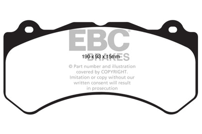 EBC 16+ Cadillac ATS-V 3.6 Twin Turbo Yellowstuff Front Brake Pads - Graveyard Performance