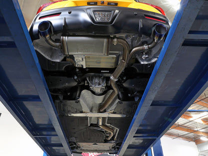 aFe POWER Takeda 2021 Toyota Supra 2.0L (t) 2.5in-3in 304 SS CB Exhaust w/ Blue Tips - Graveyard Performance