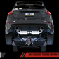 AWE Tuning Ford Focus RS Touring Edition Cat-back Exhaust- Non-Resonated - Chrome Silver Tips