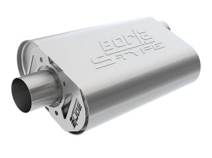 Borla 11-15 Chevy Camaro Stainless Steel Oval S-Type 2.5in Inlet/Outlet Crate Exhaust Muffler - Graveyard Performance