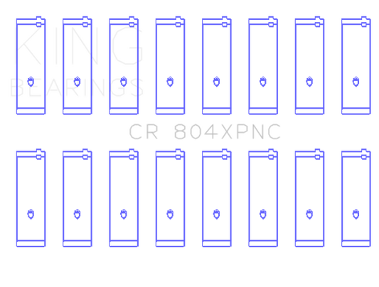 King Engine Bearings Ford 260CI / 289CI / 302CI 5.0L Windsor Coated Performance Rod Bearing Set