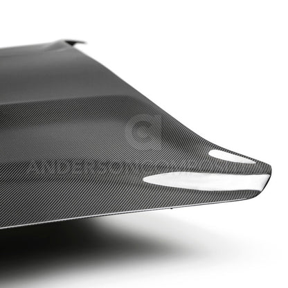 Anderson Composites 2018 Ford Mustang Type-GR Double Sided Carbon Fiber Hood - Graveyard Performance