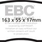 EBC 10-14 Ford Mustang 3.7 Redstuff Front Brake Pads