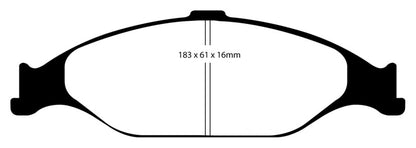 EBC 99-04 Ford Mustang 3.8 Redstuff Front Brake Pads - Graveyard Performance