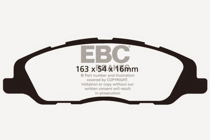 EBC 13-14 Ford Mustang 3.7 (A/T+Performance Pkg) Redstuff Front Brake Pads - Graveyard Performance