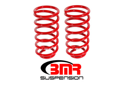 BMR 79-04 Ford Mustang (Ex. 99-04 Mustang Cobras w/ IRS) 1in Drop Rear Lowering Springs - Red - Graveyard Performance
