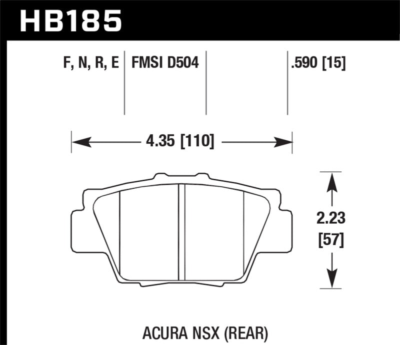 Hawk HPS 5.0 Street Brake Pads - Rear - Graveyard Performance