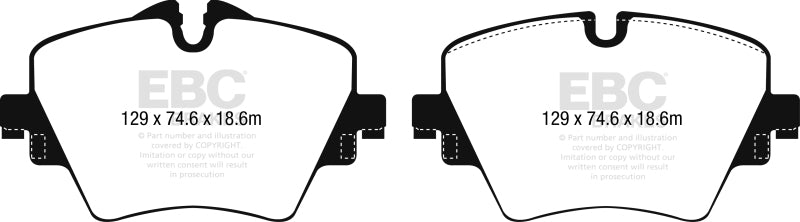 EBC 16-17 BMW X1 XDrive28i Yellowstuff Front Brake Pads - Graveyard Performance