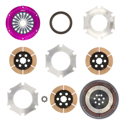 Exedy 1996-1996 Mitsubishi Lancer Evolution IV L4 Hyper Triple Cerametallic Clutch Rigid - Graveyard Performance