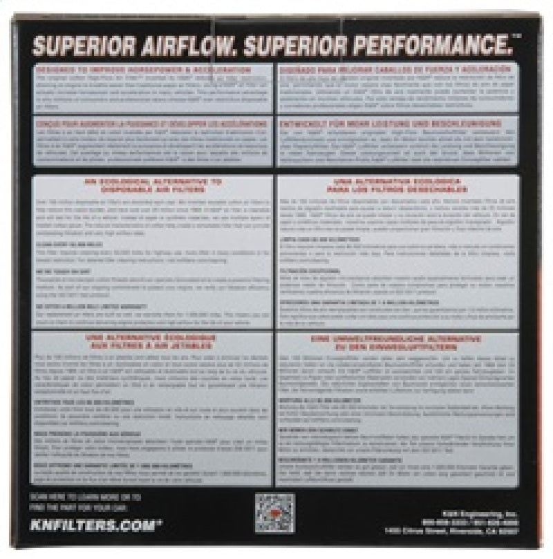 K&N Universal Rubber Filter 5in Flange ID x 6.5in Base OD x 4.5in Top OD x 4.125in Height - Graveyard Performance