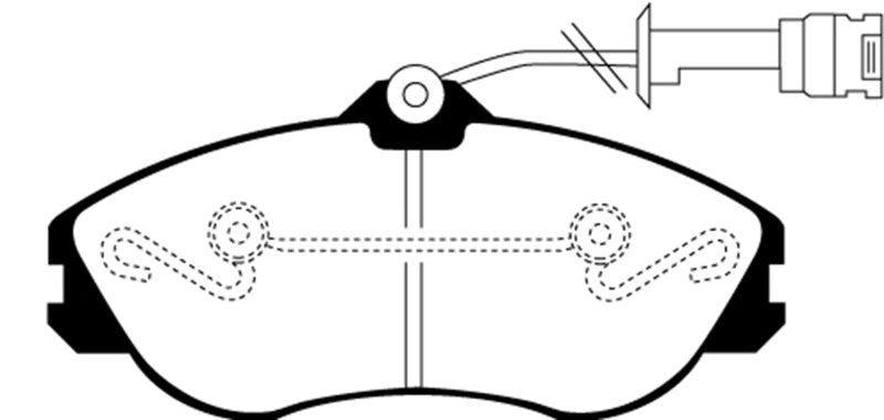 EBC 91-92 Audi 100 Quattro 2.3 (Girling) Redstuff Front Brake Pads - Graveyard Performance
