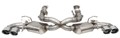 Corsa 2020-25 Corvette C8 3in Valved Cat-Back 4.5in Pol Quad Tips - Fits Factory Perf Exhaust w/ AFM - Graveyard Performance