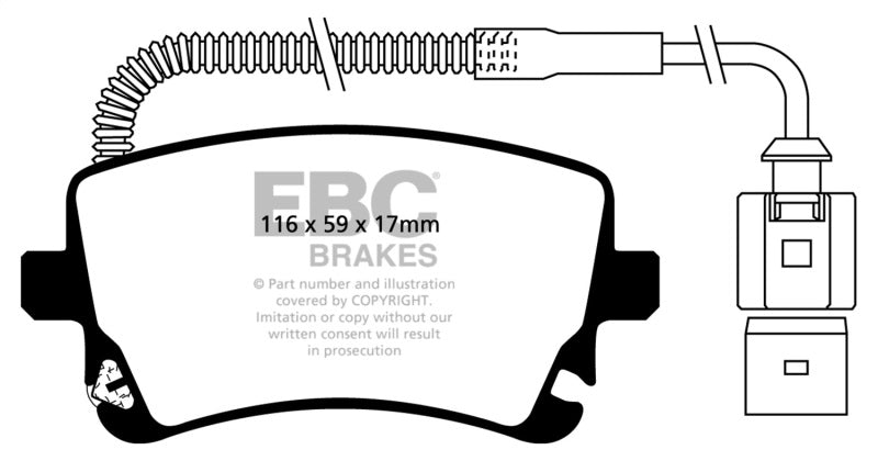 EBC 06-09 Audi RS4 4.2 (Cast Iron Rotors) Bluestuff Rear Brake Pads - Graveyard Performance