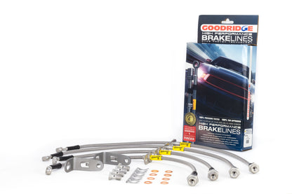 Goodridge 06-11 Honda Civic (Rear Disc Models) Stainless Steel Brake Line Kit - Graveyard Performance