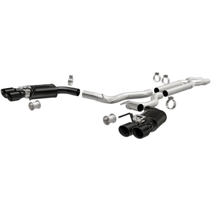 MagnaFlow SYS Cat-Back 2018 Ford Mustang GT 5.0L Competition Dual Exit Black 4in Tips - Graveyard Performance