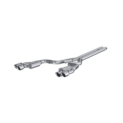 MBRP 18-19 Ford Mustang GT 5.0 3in Cat Back Quad Tip Race Version - T304 - Graveyard Performance